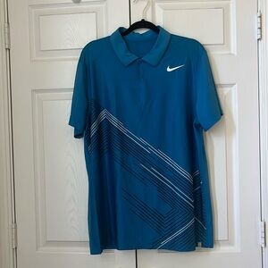 Nike Dri Fit bright blue tennis/pickleball shirt size L